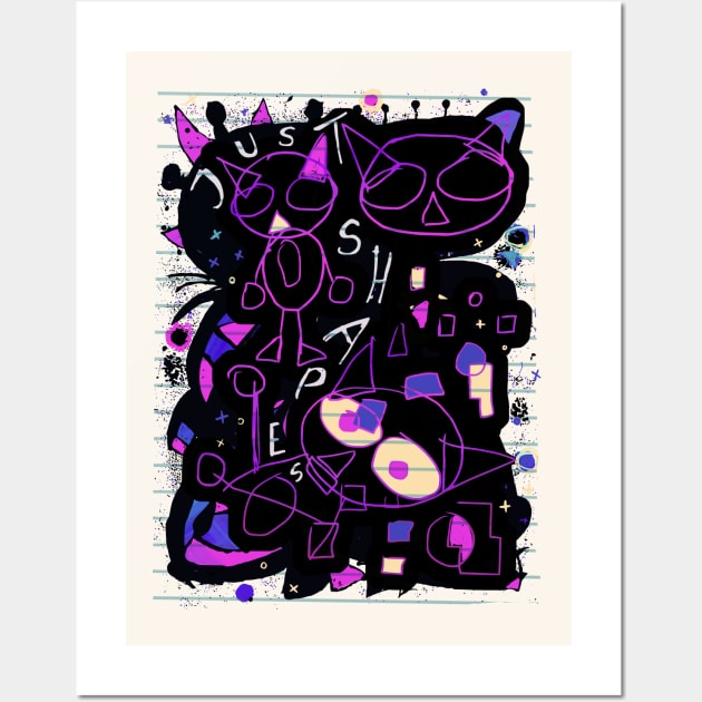 NIght In The Woods Shapes Wall Art by katmargoli